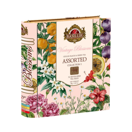 Basilur Tea Book Collection - Vintage Blossoms Assorted - 4 ukusa 32 kesice