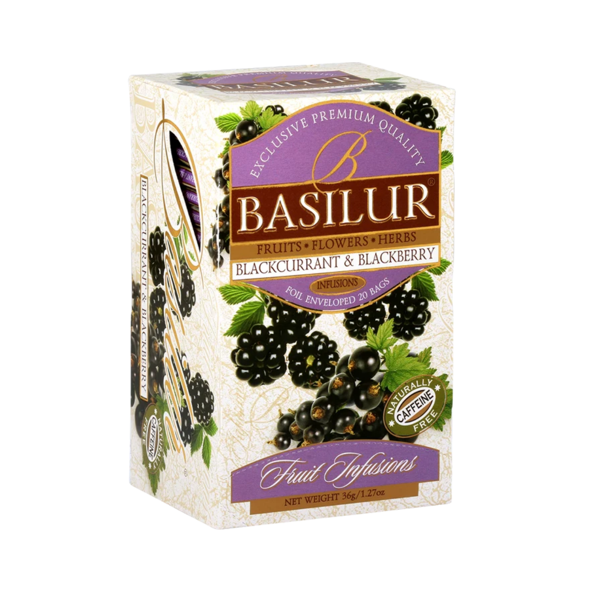 Basilur Fruit Infusions – Blackcurrant & Blackberry 25 kesica Viand Shop